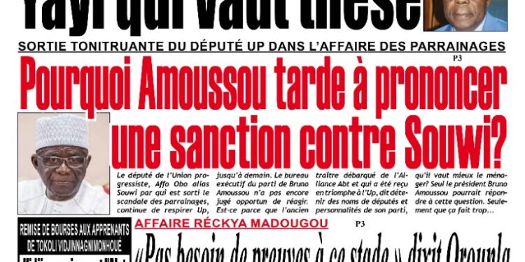 La Une du mardi 09 Mars 2021