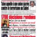 La Une du Mardi 08 Juin 2021