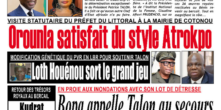 La Une du Vendredi 12 Novembre 2021
