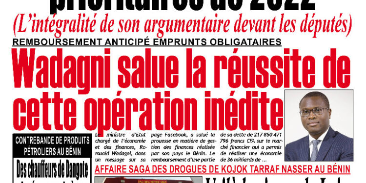 La Une Jeudi 02 Décembre 2021