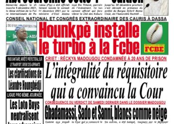 La Une du lundi 13 Décembre 2021