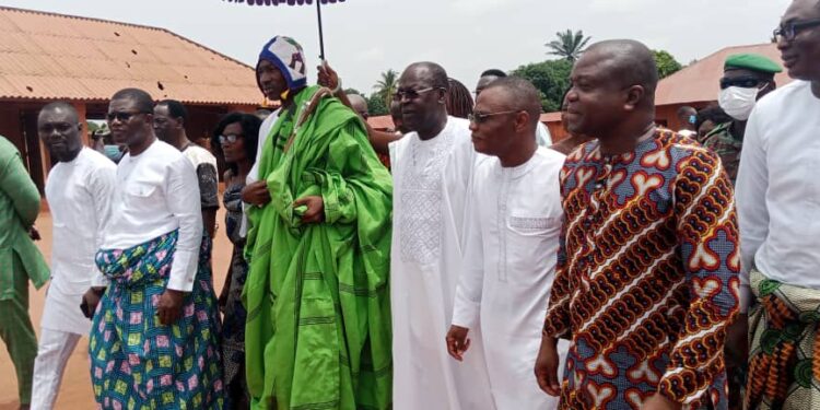 visite de courtoisie au nouveau souverain du Danxomè : Abdoulaye Bio Tchané au palais de Djimè