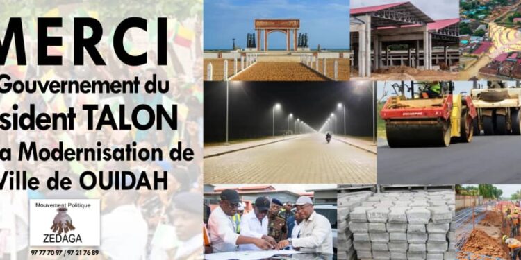Pour les projets phares réalisés dans la commune de Ouidah : Wilfrid Houndjè, coordonnateur du mouvement ZEDAGA, et les siens témoignent leur gratitude au président Patrice Talon
