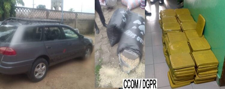 Poste de péage et de pesage de Diho : La police intercepte 121 plaquettes de chanvre indien