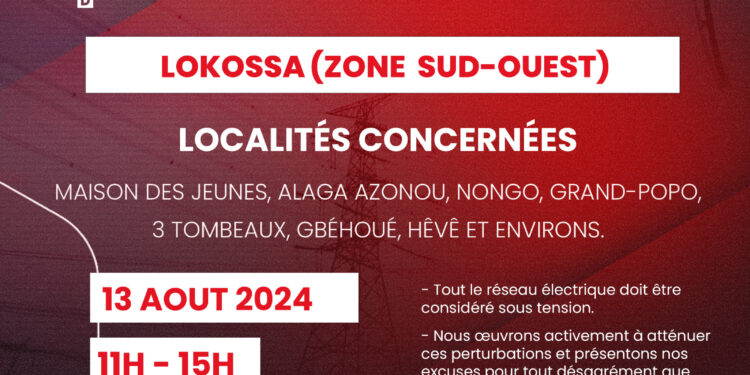 Bénin : La Sbee annonce des perturbations de l’électricité dans trois localités et leurs environs (Les détails)