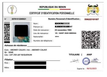 Bénin : Fin de l’exigence injustifiée du Cip à côté de la CNI Biométrique (les détails)