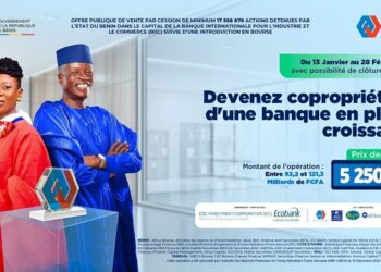 Offre publique de vente : Le Bénin cède entre 30,4% à 40% de ses actions dans le capital de la BIIC (les détails)