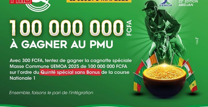 22ᵉ édition de la Masse Commune UEMOA : 100 millions de FCFA à gagner au PMU ce jeudi