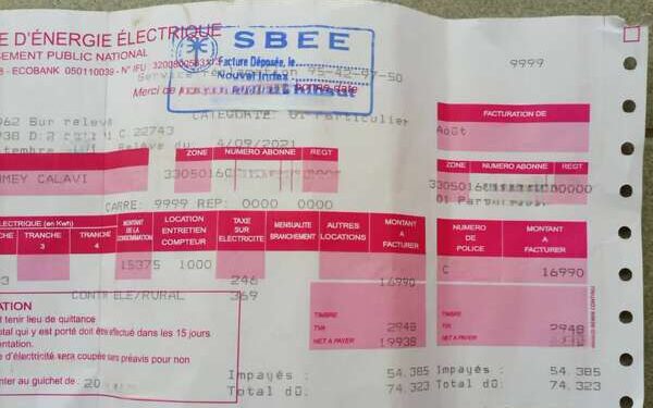 Factures d’électricité impayées : La SBEE somme ses clients de se mettre en règle