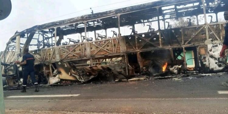Drame à Malanville : Un bus réduit en cendres dans un incendie meurtrier ce matin