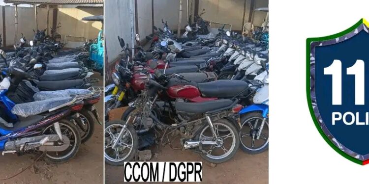 Bénin : 34 motocyclettes aux numéros de châssis effacés saisies par la Police