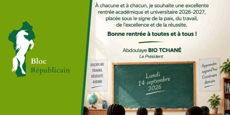 Rentrée académique 2026-2027 au Bénin : Le message d’espoir du président du BR